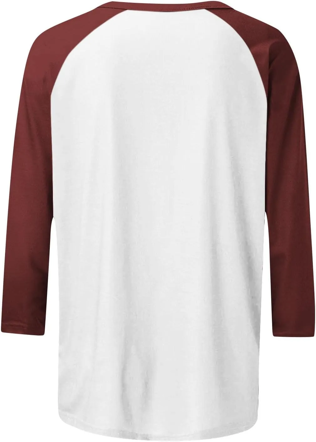 3/4 Sleeve Tops for Women Contrast Crewneck Casual Trendy Shirts Summer Jersey Sports Blouses Baseball Tee