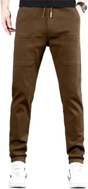 Acegents Cargo Pants, Multipants - High Stretch Multi-Pocket Durable Cargo Pants, Acegents Mens Pants, Acegents Pants-Brown||L