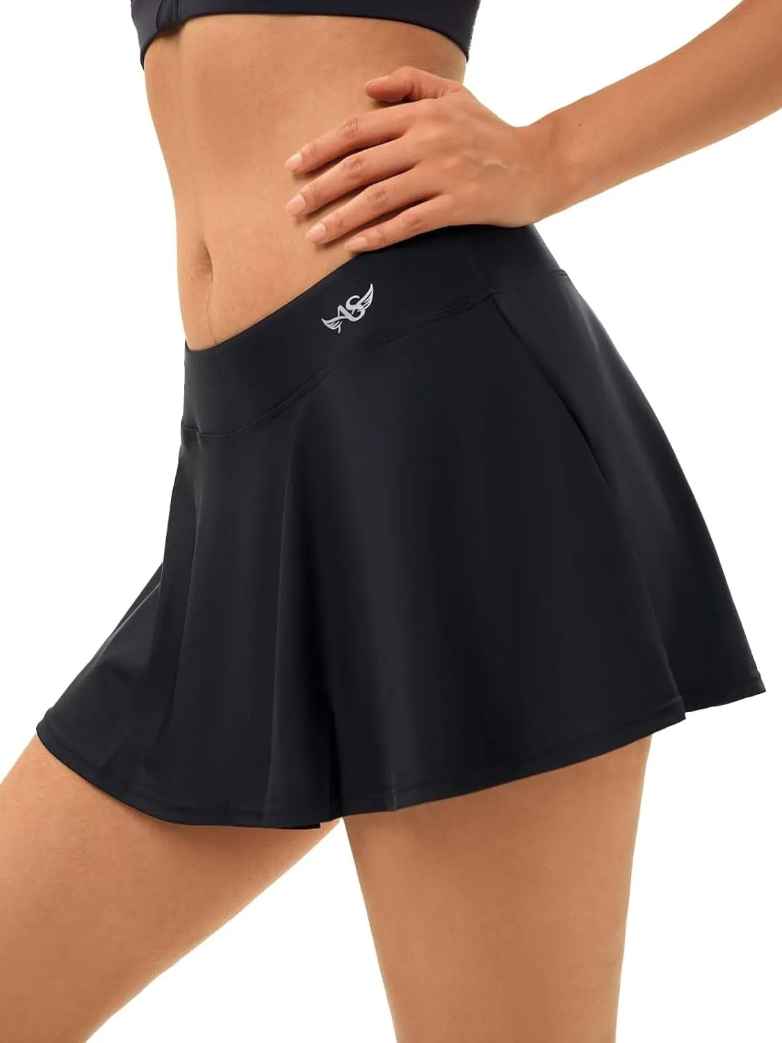 Angel season Swim Shorts Women High Waisted Bikini Bottom Tummy Control Bathing Suits Swimsuit Board Shorts with Liner
