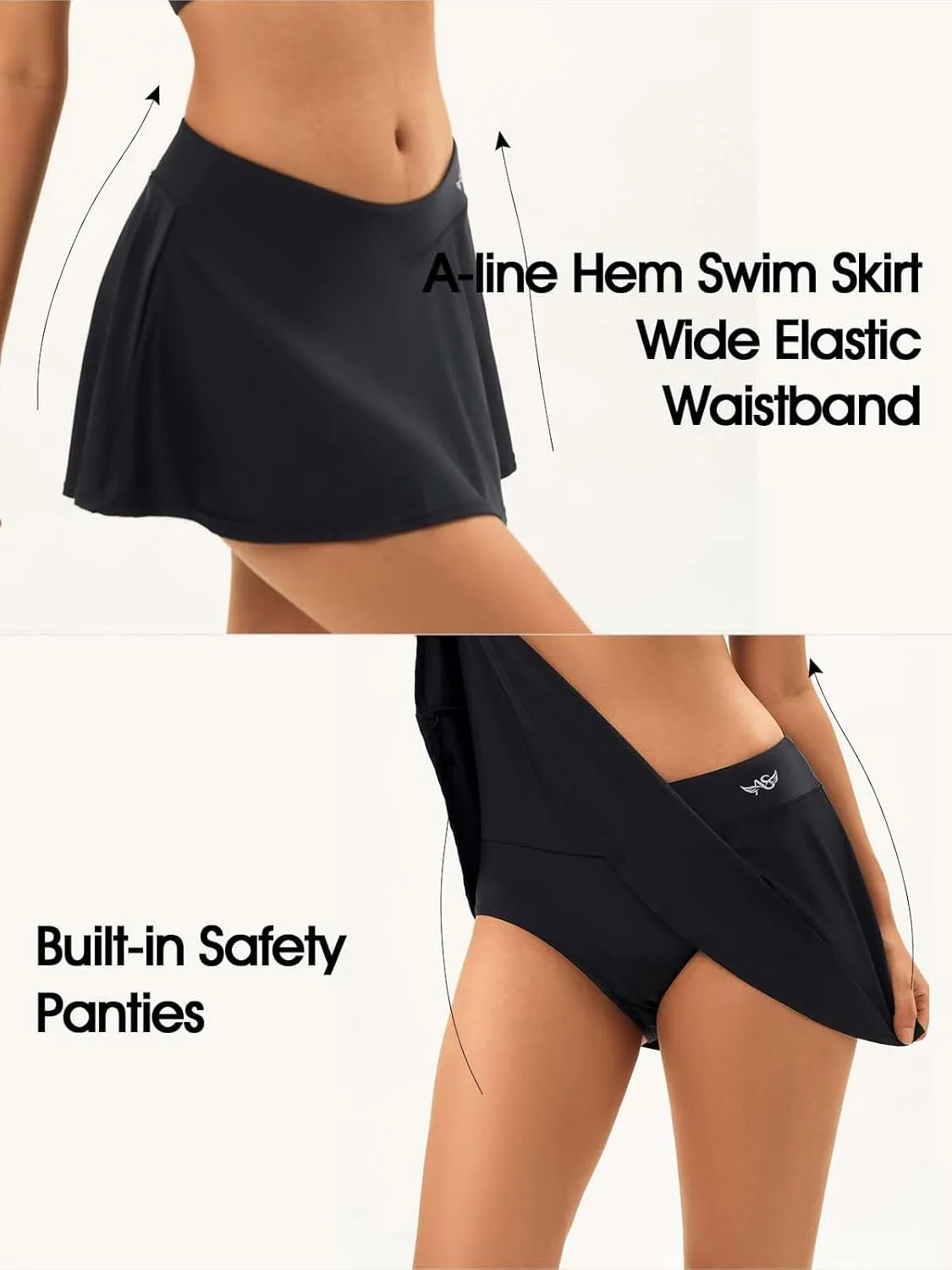 Angel season Swim Shorts Women High Waisted Bikini Bottom Tummy Control Bathing Suits Swimsuit Board Shorts with Liner