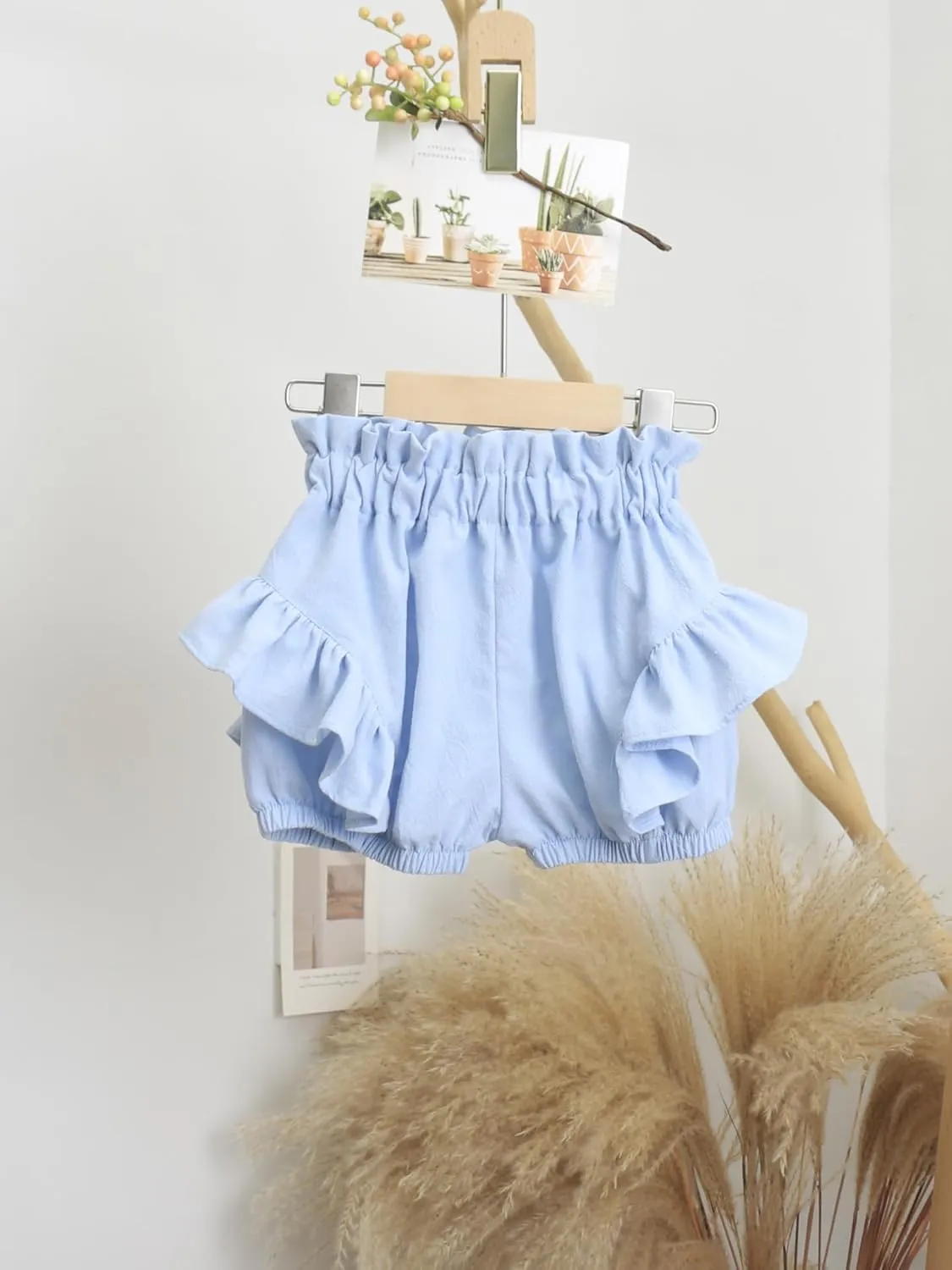 Baby Girls Ruffle Shorts Toddler Diaper Covers Little Girls Bottoms Bloomers Cotton Pants 3 Months-6T