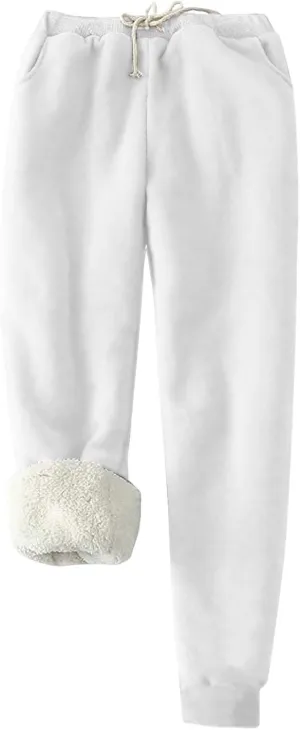 Baggy Fleece Lined Cinch Bottom Sweatpants Mens Sweatpants with Pockets Thicken Solid Color Yoga High Waisted Joggers