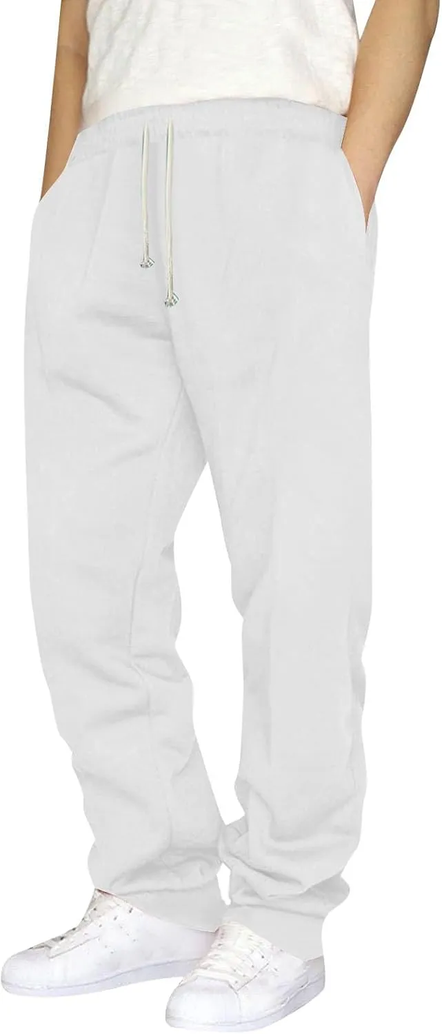 Baggy Fleece Lined Cinch Bottom Sweatpants Mens Sweatpants with Pockets Thicken Solid Color Yoga High Waisted Joggers
