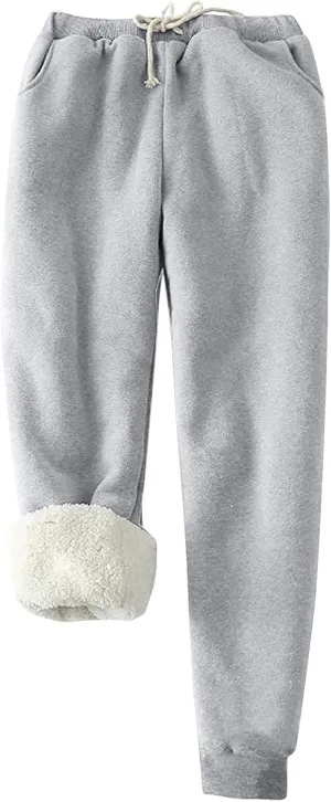 Baggy Fleece Lined Cinch Bottom Sweatpants Mens Sweatpants with Pockets Thicken Solid Color Yoga High Waisted Joggers