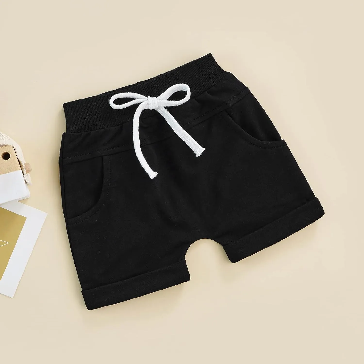 Bagilaanoe Toddler Baby Boy Shorts Summer Solid Plain Shorts Bloomers Casual Elastic Waist Jogger Shorts Bottoms