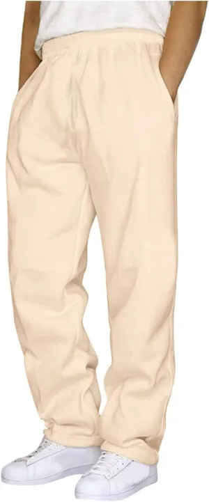 BIFUTON Sweat Pants for Mens Big and Tall Straight Leg Joggers Drawstring Fleece Lined Pants Men Winter Pants Workout Pants