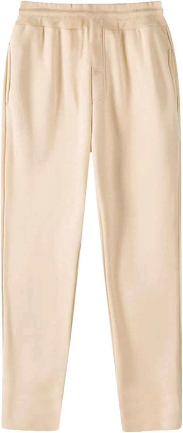 BIFUTON Sweat Pants for Mens Big and Tall Straight Leg Joggers Drawstring Fleece Lined Pants Men Winter Pants Workout Pants