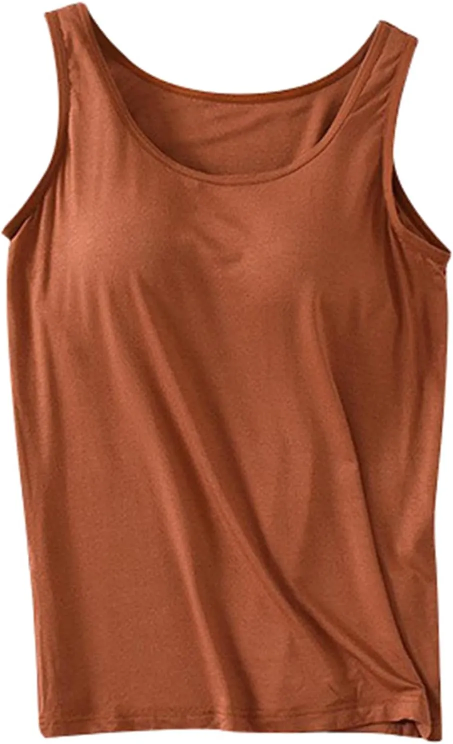 Camisole Tops for Women Built in Bra Adjustable Spaghetti Strap Workout Yoga Shirts Basic Layer Padded Bra Tank Tops