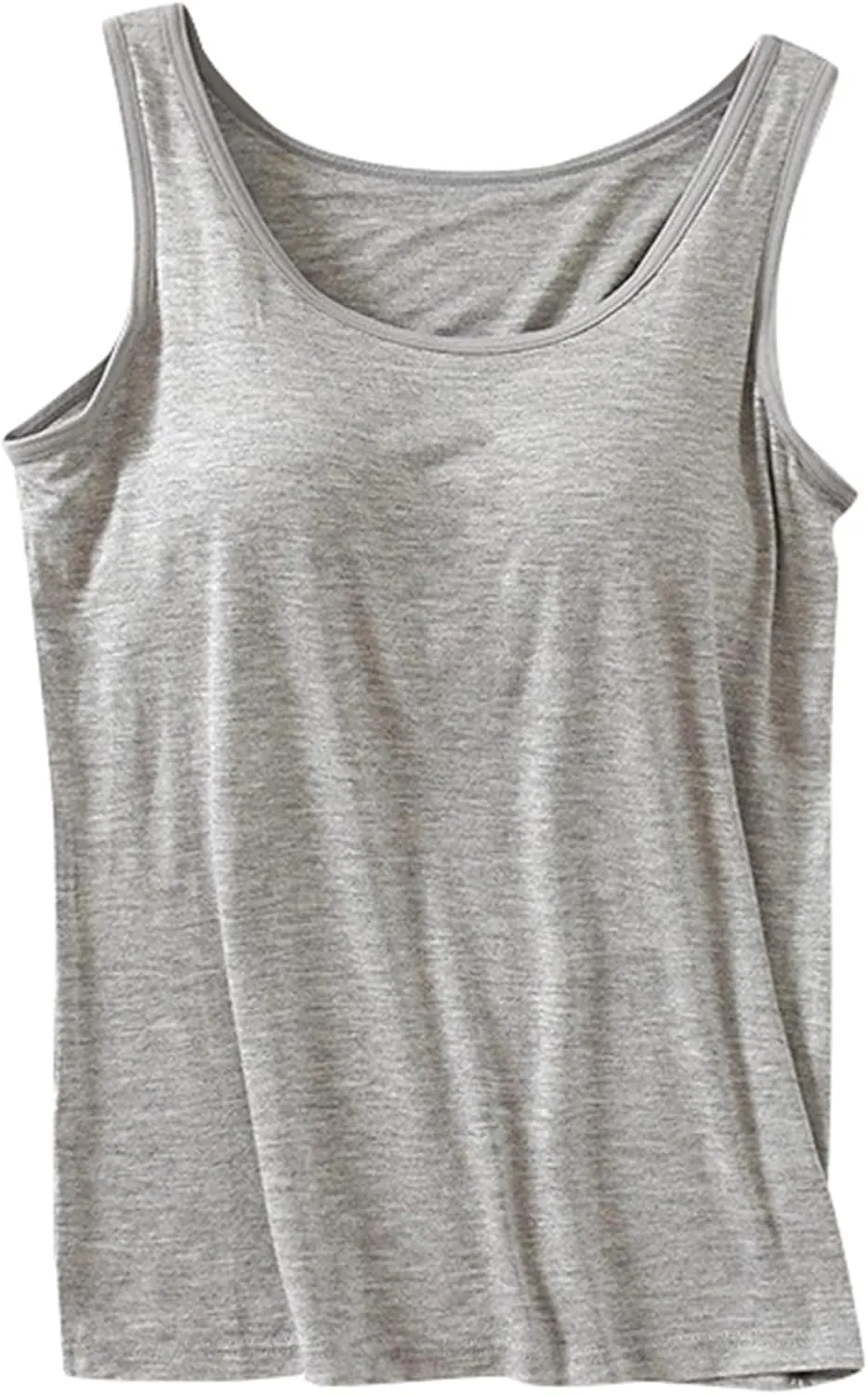 Camisole Tops for Women Built in Bra Adjustable Spaghetti Strap Workout Yoga Shirts Basic Layer Padded Bra Tank Tops