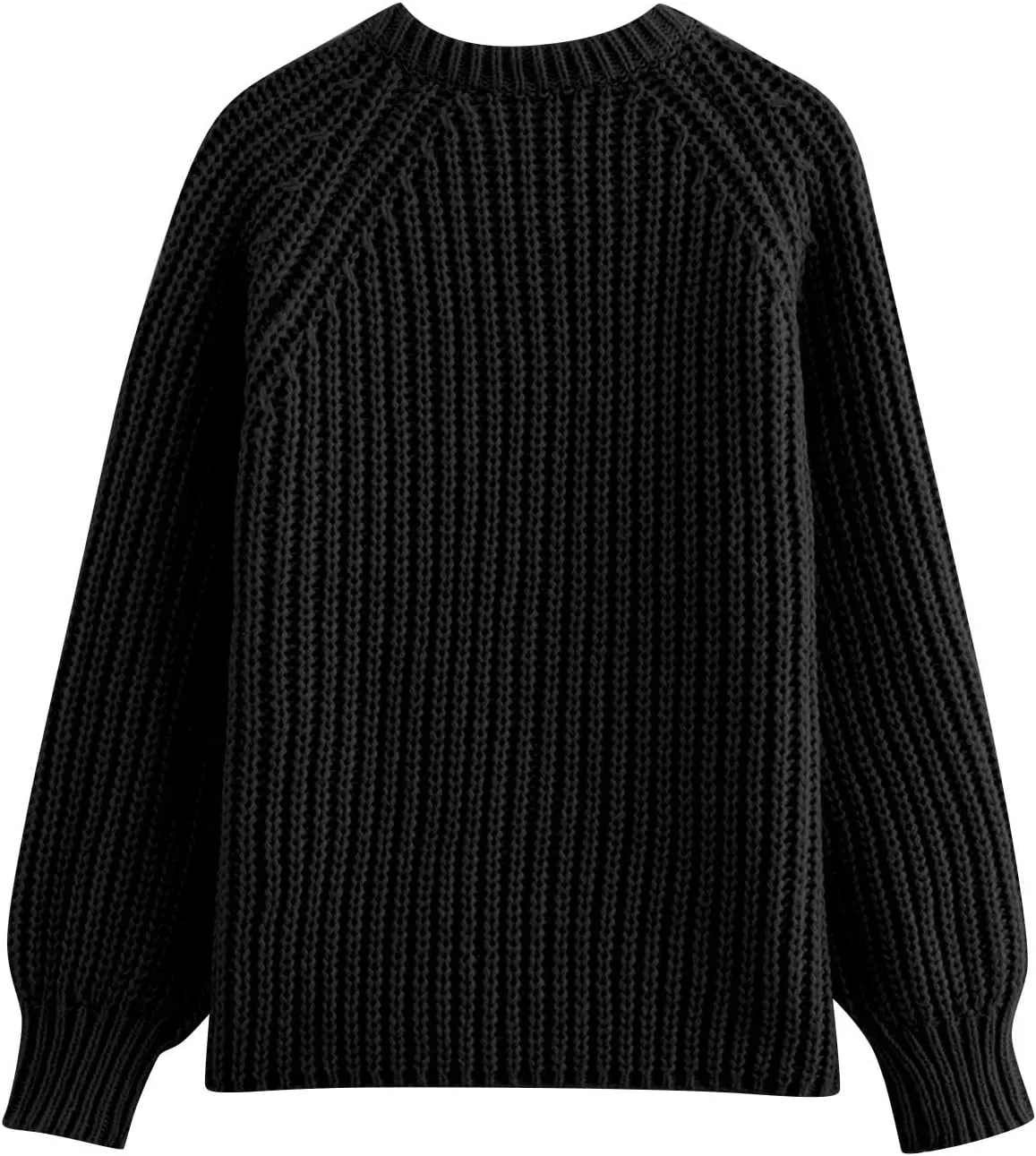 Cardigan Sweaters for Women Fall Crew Neck Loose Fit Open Front Cardigan Long Sleeve Button Chunky Knit Sweater