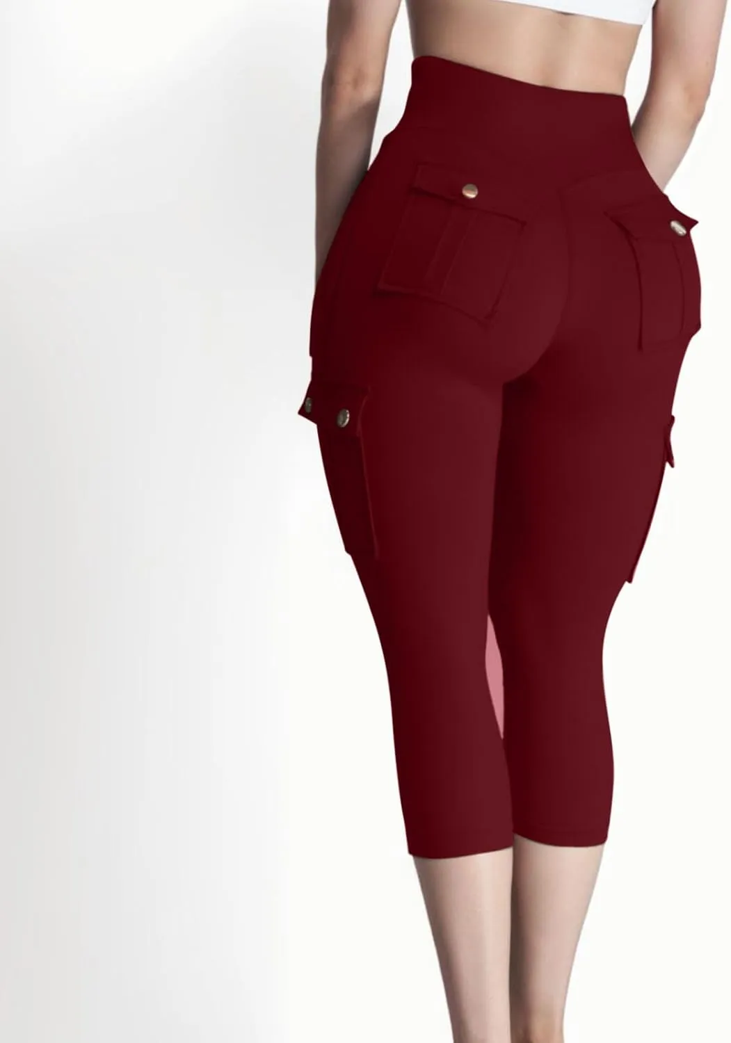 Cargo Leggings with Pockets for Women Plus Size High Waisted Tummy Control Leggings Scrunch Butt Lifting Yoga Pants