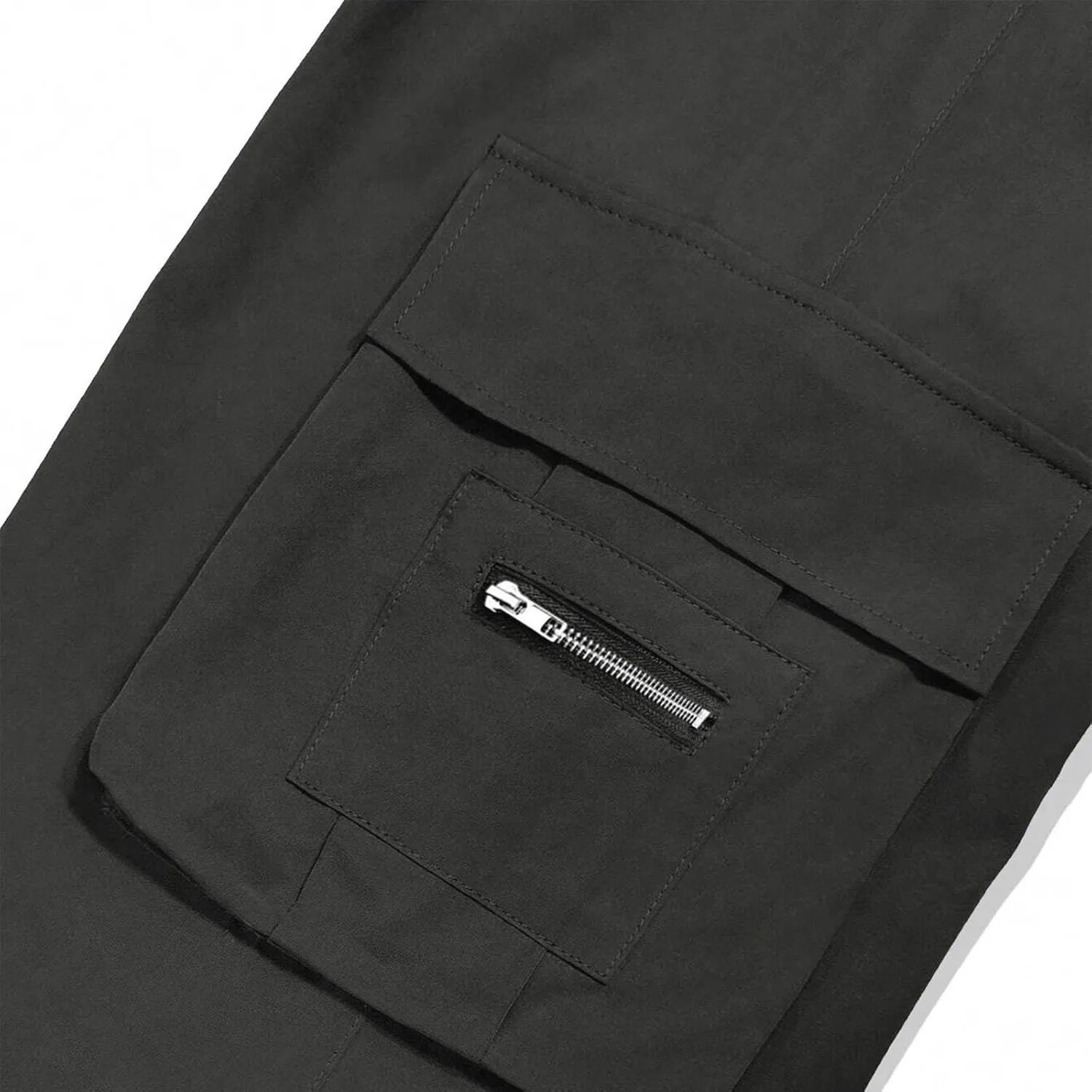 Cargo Pants Men Loose Fit Multi Pocket Bottoms Elastic Waist Straight Leg Tactical Workwear Adventure