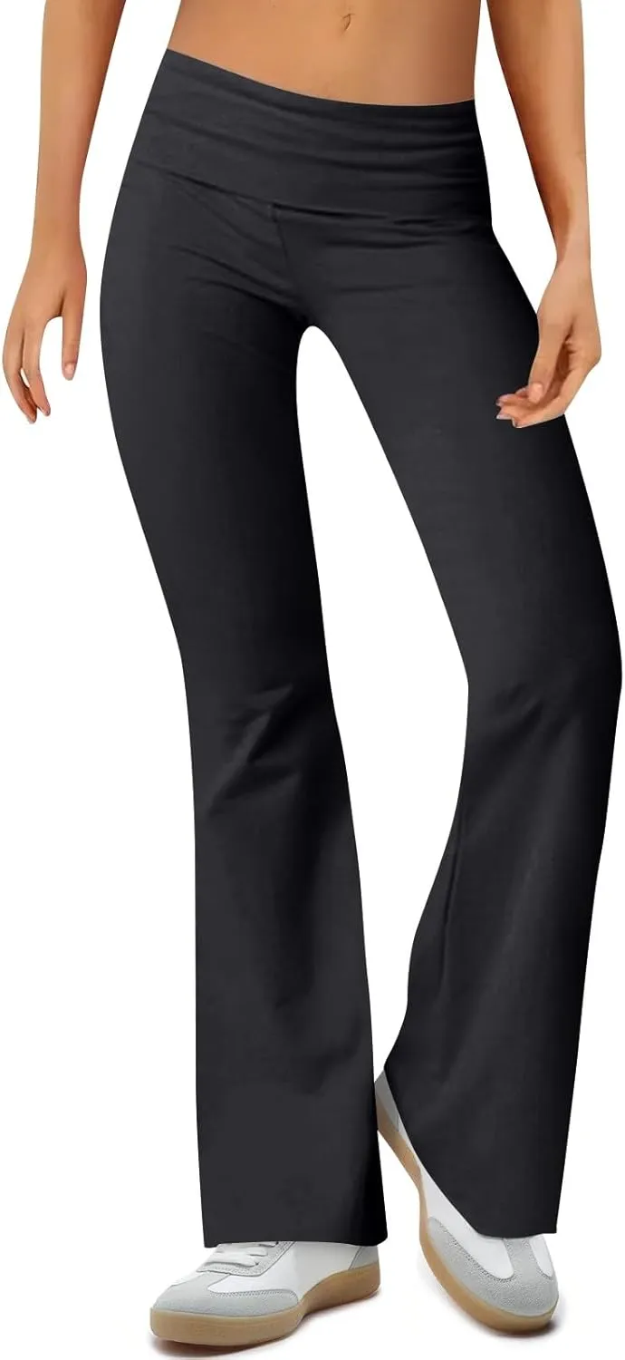 ChicCrate Flare Wide Leg Sweatpants Women Baggy Drawstring Athletic Pants High Waisted Joggers Pants Bell Bottoms