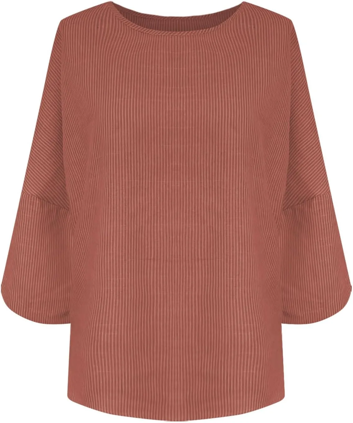 Cotton Linen Shirts for Women Loose Fit Ruffle Half Sleeve Summer Tunic Tops Side Split Dressy Tees Plus Size Blouse