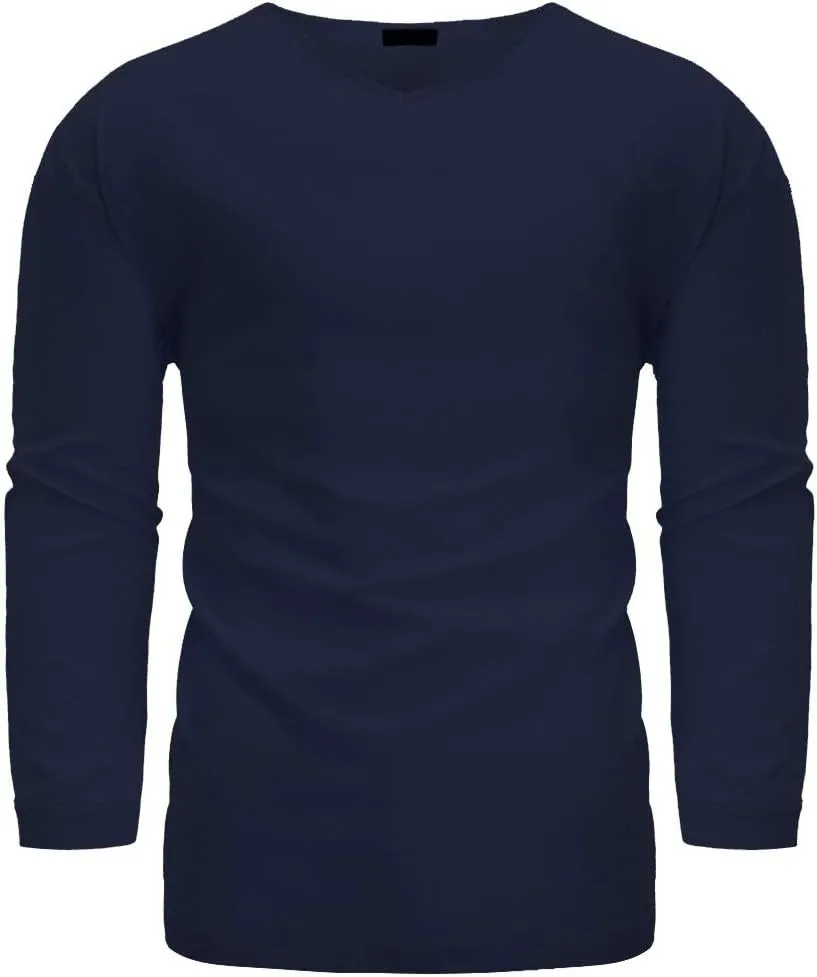 Cotton Linen T-Shirts for Men Stylish 3/4 Sleeve V Neck Casual Summer Tops Lightweight Quick Dry Loose Beach Shirts