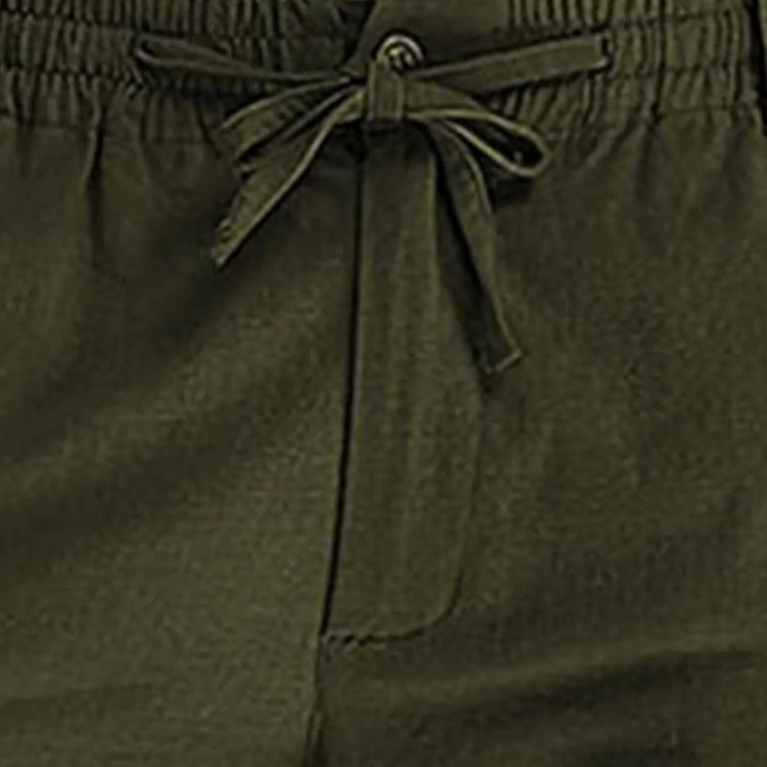 Cotton Men's Casual Elastic Waist Drawstring Straight Leg Comfortable Lounge Daily Summer Beachwear Relaxed Bottoms