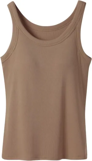 Cotton Tank Tops for Women Solid Color Sleeveless Crew Neck T Shirts Summer Casual Seamless Blouse with Built in Bra