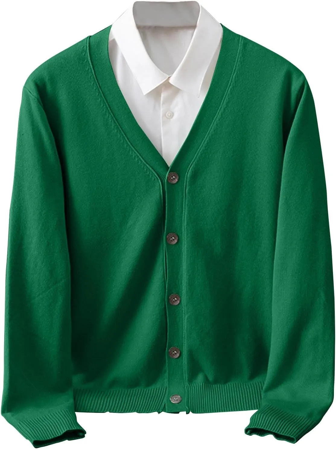 Dgoopd Mens Cardigan Sweater V Neck Button Down Cardigan Long Sleeve Knit Sweaters Slim Fit Lightweight Sweater Casual Tops