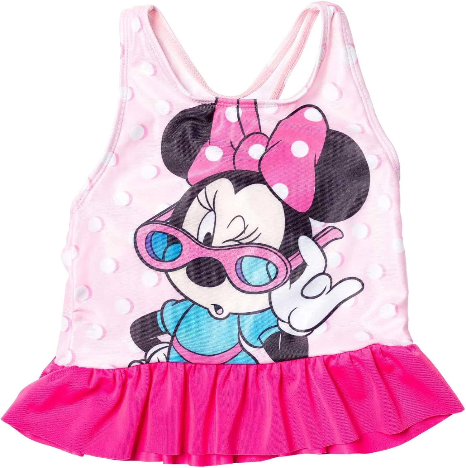 Disney Minnie Mouse Racerback Tankini Top and Bikini Bottom Swim Set Infant to Big Kid