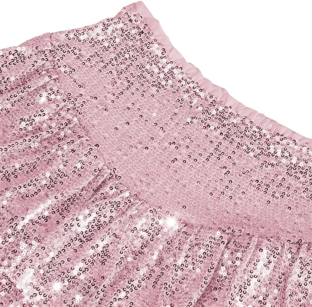 Dvbfufv Women Party Skirts Women Spring Summer Sexy High Waist Sequin Mini Skirts Women Pleated Skirts Women Clothing