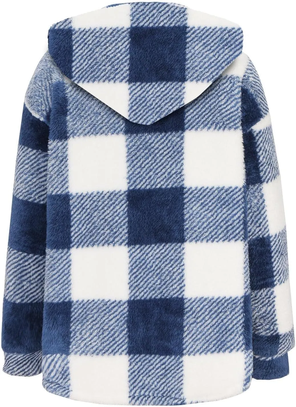 Fleece Jackets for Women 2024 Winter Full Zip Hooded Jacket Plus Size Fuzzy Coats with Pockets Casual Warm Coats