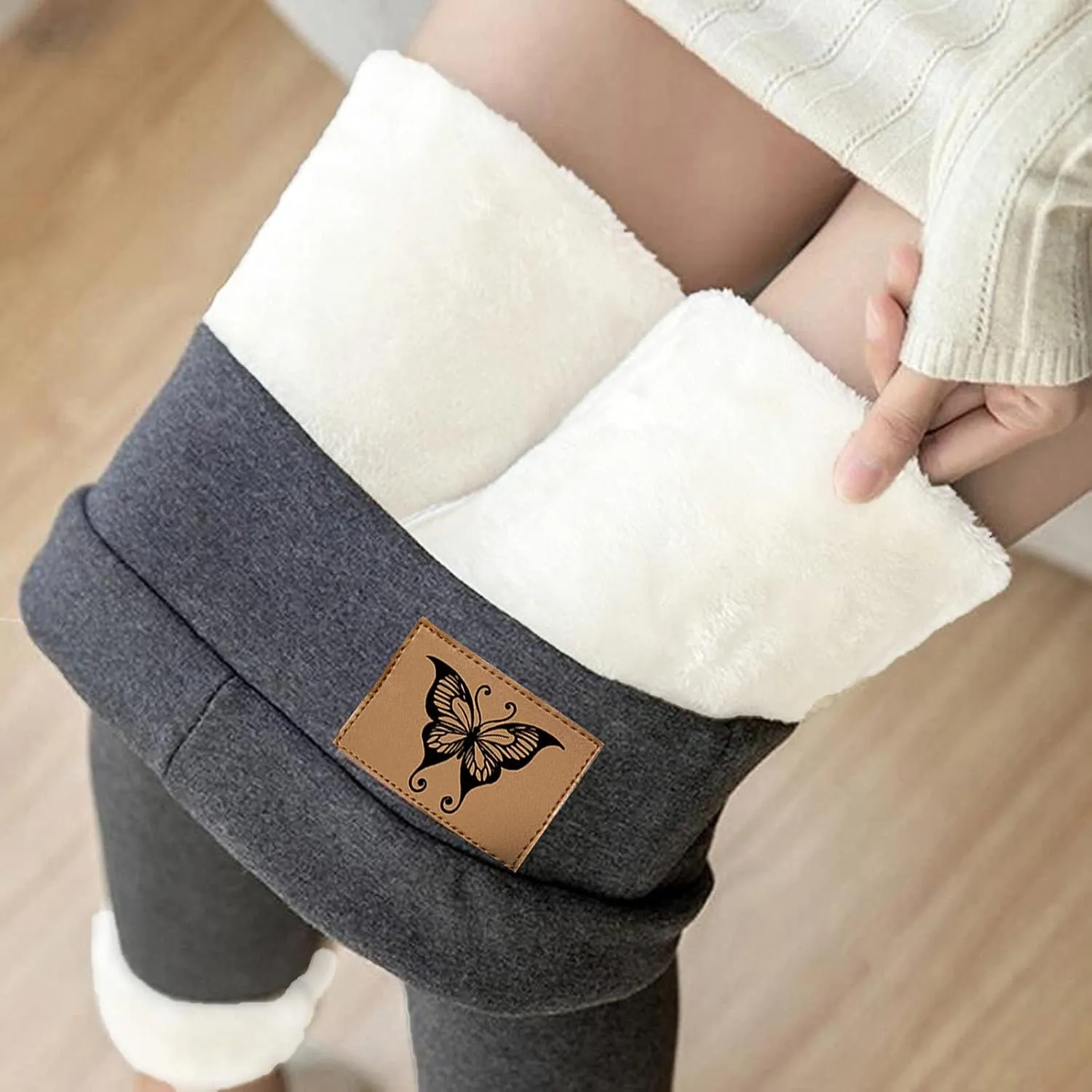 Fleece Lined Leggings Women Stretch Casual Pants Winter Warm Jogger Cold Weather High Waisted Workout Leggings