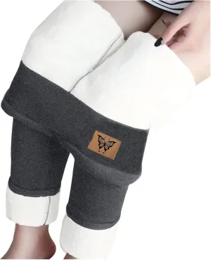 Fleece Lined Leggings Women Stretch Casual Pants Winter Warm Jogger Cold Weather High Waisted Workout Leggings