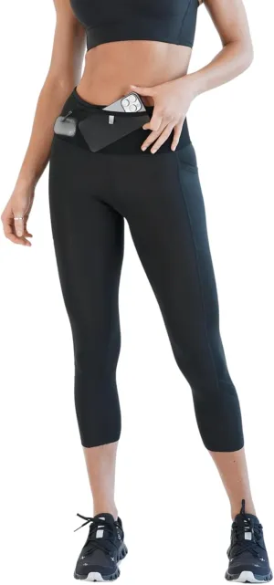 FlipBelt Women’s Air Legging – Running Leggings with Pockets, Moisture Wicking, Mid Weight Compression – USA Small Business