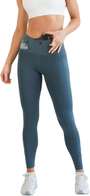 FlipBelt Women’s Air Legging – Running Leggings with Pockets, Moisture Wicking, Mid Weight Compression – USA Small Business