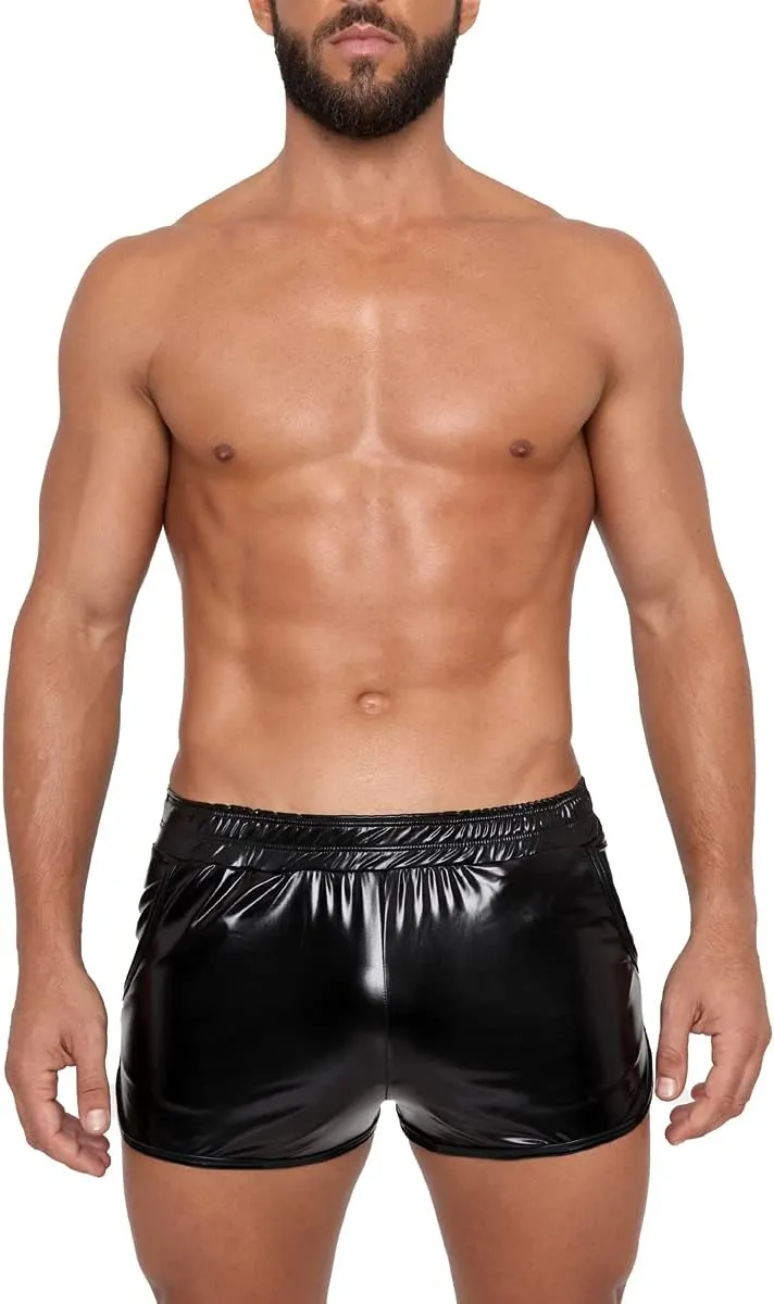 Gary Majdell Sport Men's Liquid Metallic Active Quick Dry Shorts with Pockets for Gym or Club Wear
