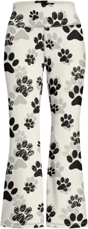 Girls' Athletic Leggings Bell Bottoms Kids Dance Running Yoga Pants High Waisted Workout Active Dance Tights