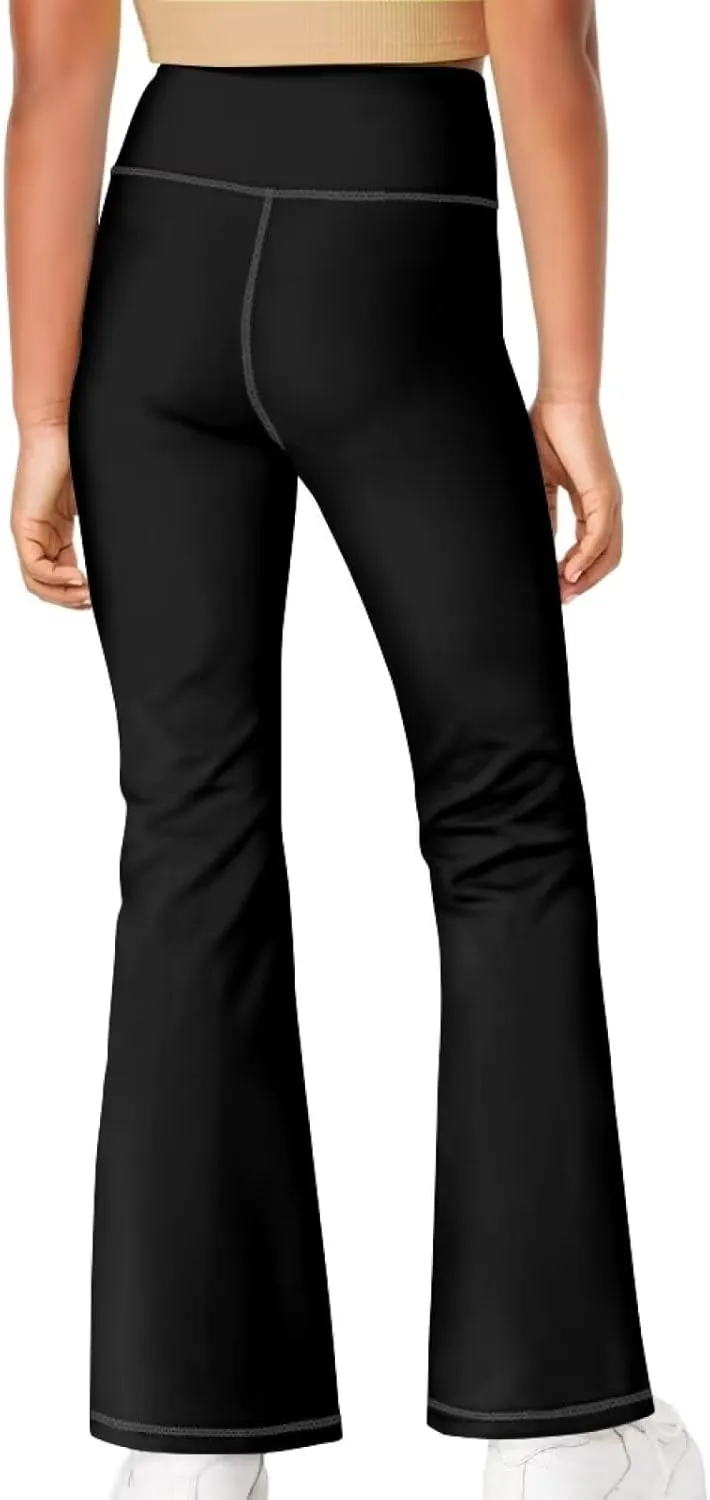 Girl's Flare Leggings High Waisted Bootcut Yoga Pants Kids Classic Stretch Pants Fashion Soft Bell Bottoms