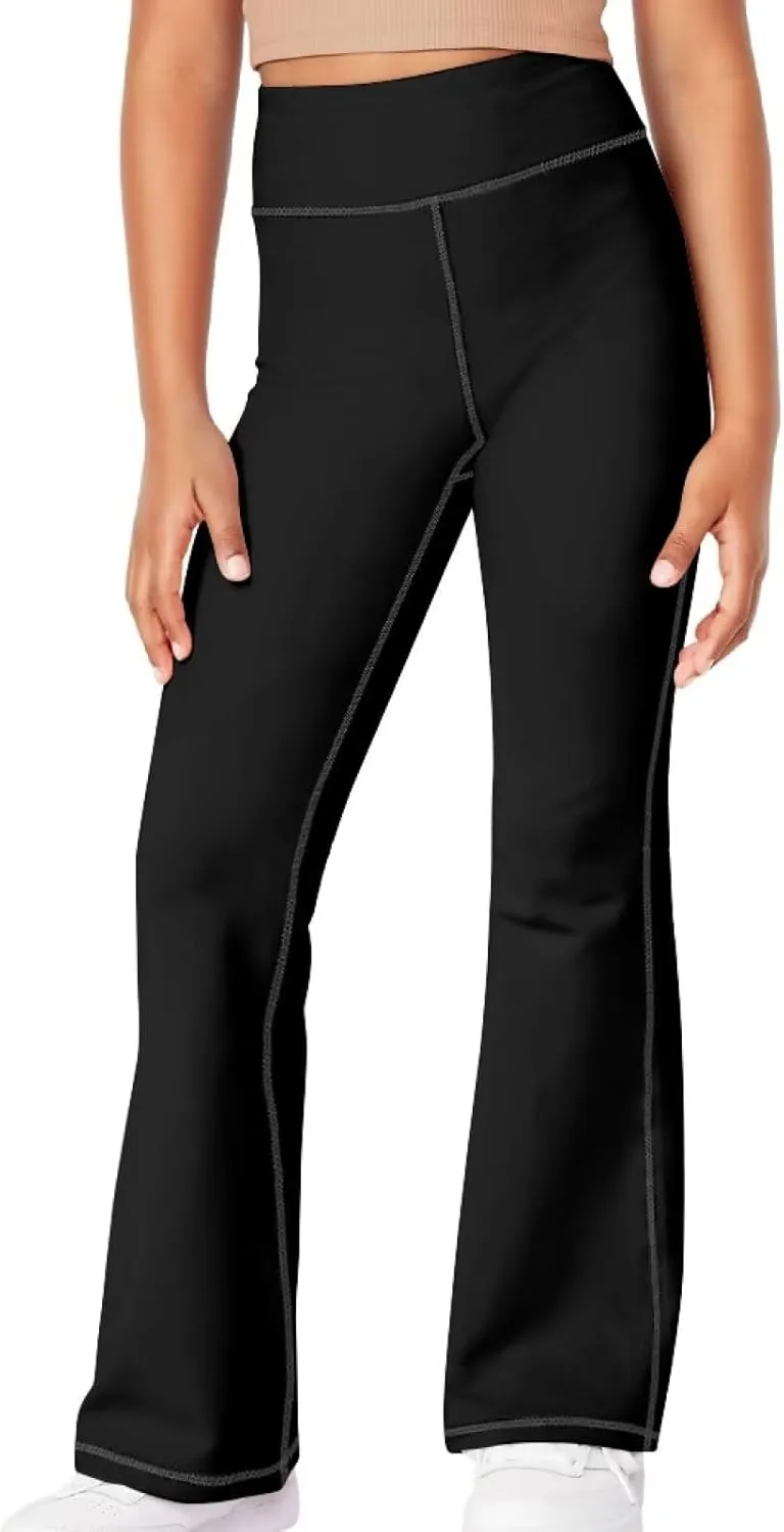 Girl's Flare Leggings High Waisted Bootcut Yoga Pants Kids Classic Stretch Pants Fashion Soft Bell Bottoms