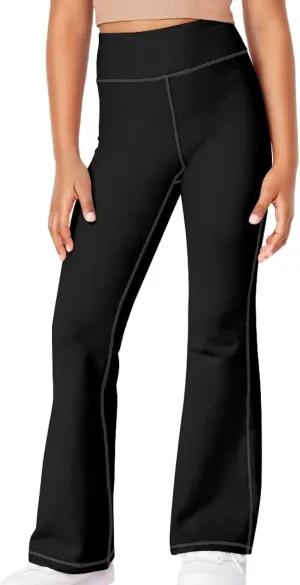 Girl's Flare Leggings High Waisted Bootcut Yoga Pants Kids Classic Stretch Pants Fashion Soft Bell Bottoms