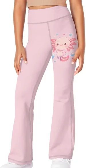Girl's Flare Leggings High Waisted Bootcut Yoga Pants Kids Dance Bell Bottoms Pants Stretchy Sweatpants
