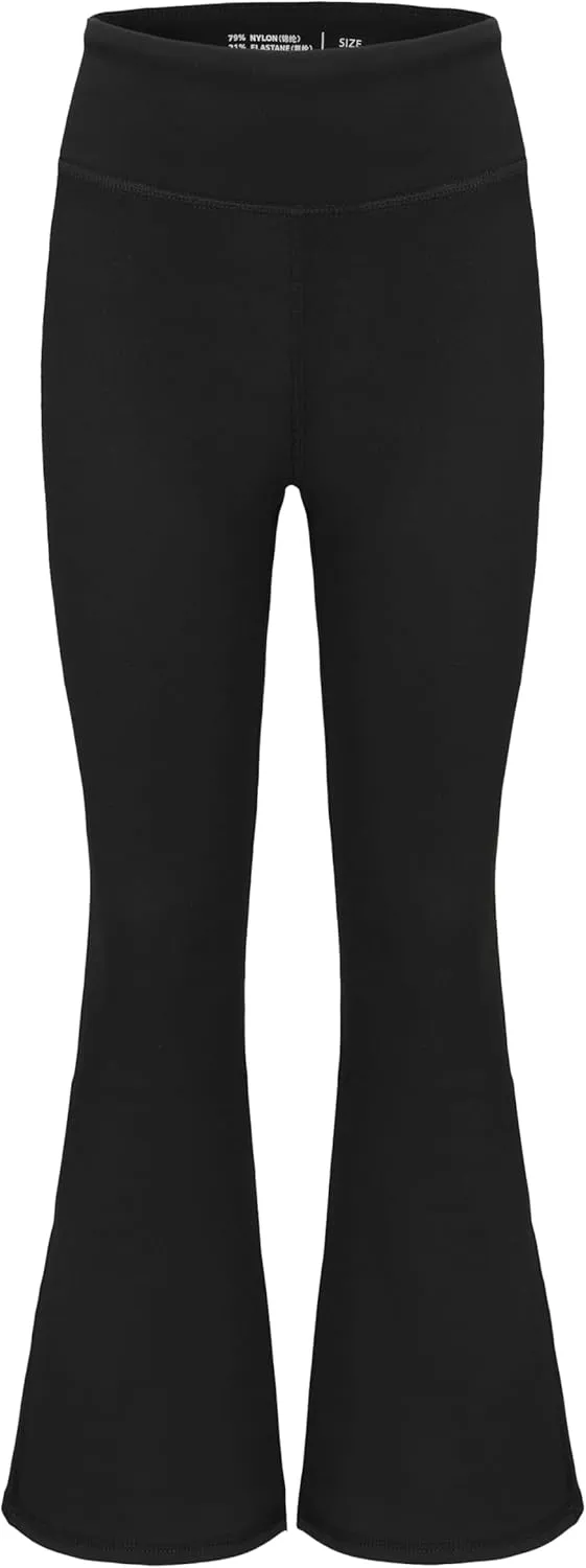 Girls Flare Pants Leggings Casual High Waisted Yoga Pants Kids Padded Bell Bottoms 5-13 Years