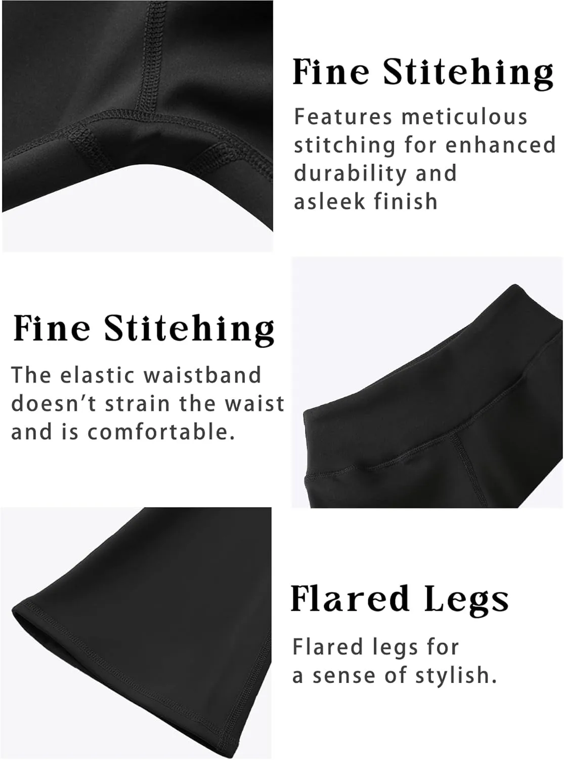 Girls Flare Pants Leggings Casual High Waisted Yoga Pants Kids Padded Bell Bottoms 5-13 Years