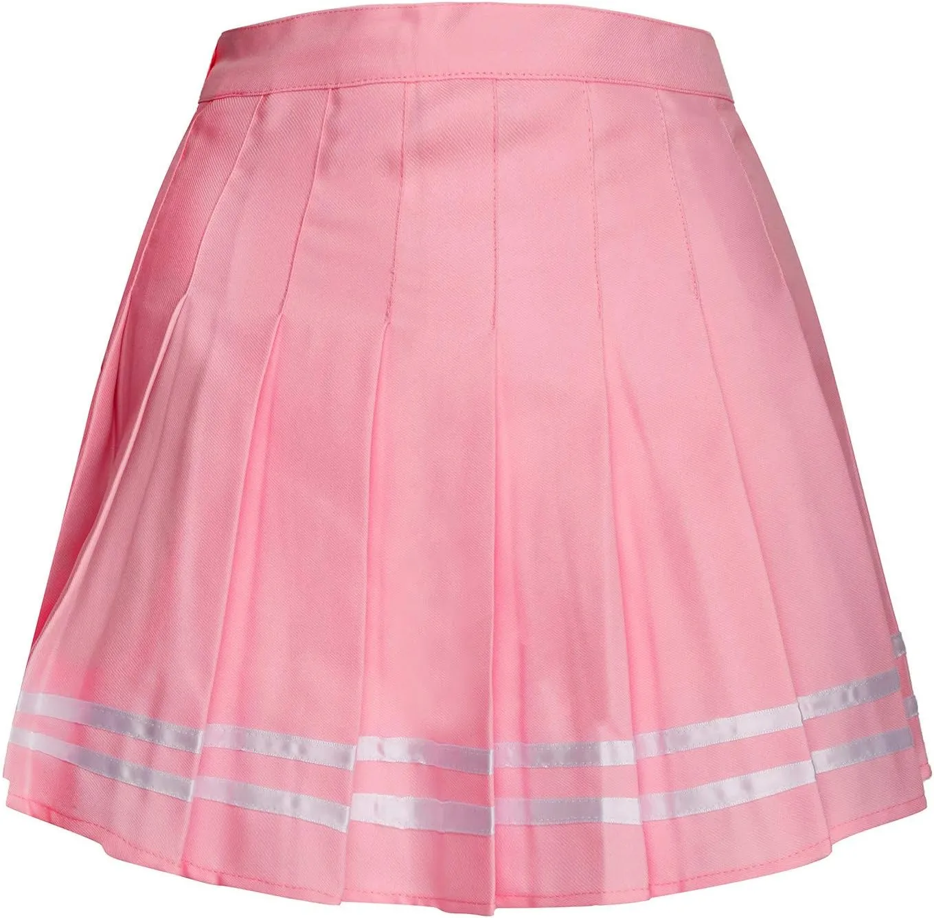 Girls Women High Waisted Pleated Skirt Plain Plaid A-line Mini Skirt Skater Tennis School Uniform Skirts Lining Shorts