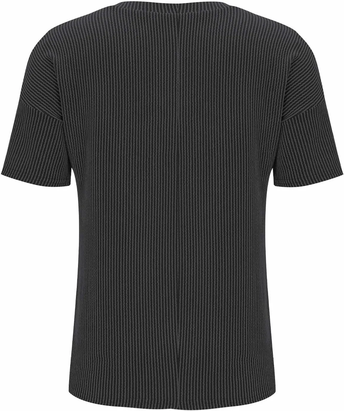 GOKKILRW Womens Knit T Shirts Summer Casual Stretchy Cotton Tops V Neck Short Sleeve Solid Blouse Dressy Going Out Tee Pocket