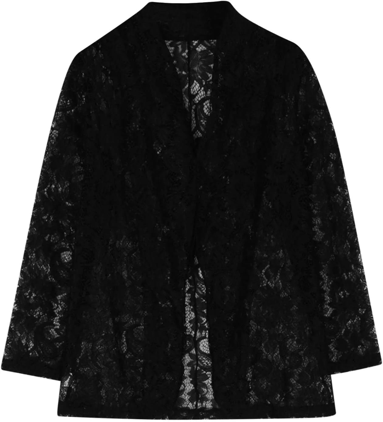 HGps8w Floral Lace Jackets for Women's Stand Collar Zip Up Mesh Sheer Baseball Jacket