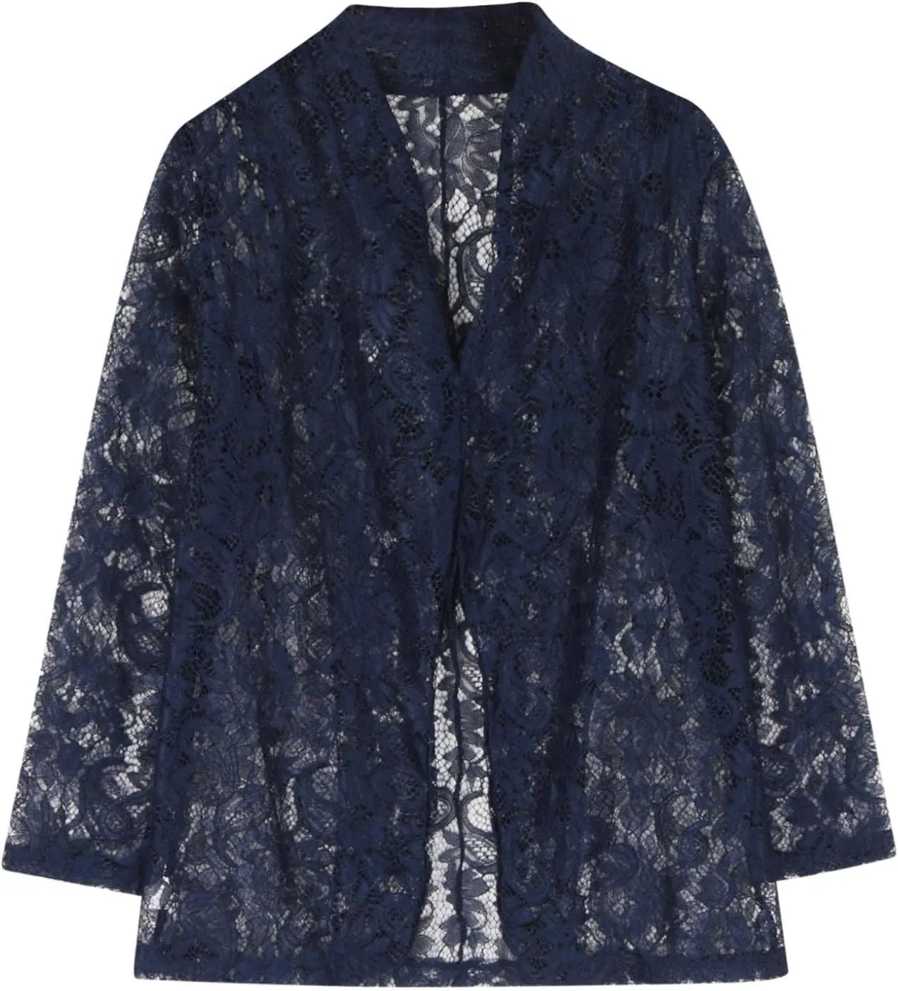 HGps8w Floral Lace Jackets for Women's Stand Collar Zip Up Mesh Sheer Baseball Jacket