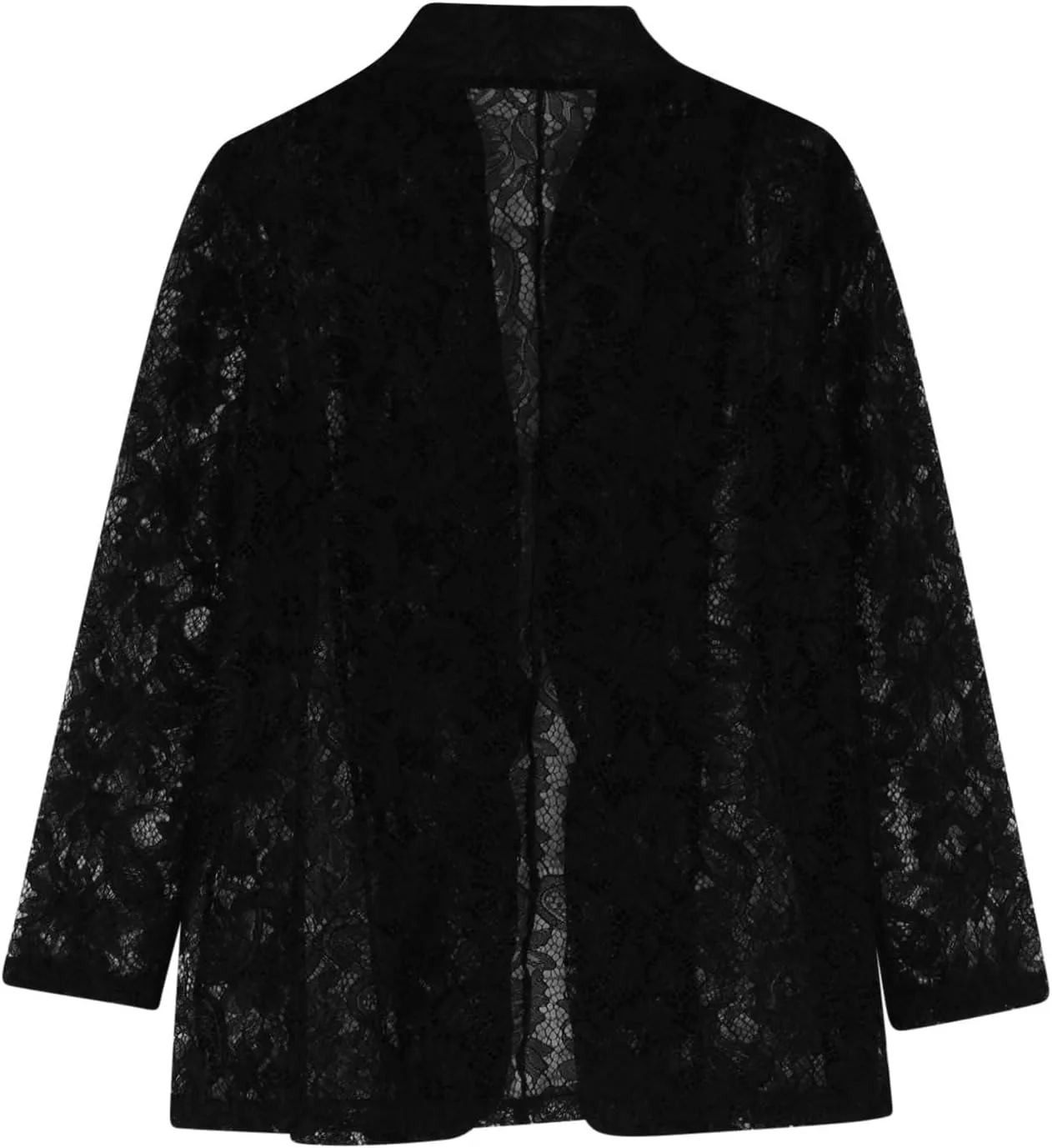 HGps8w Floral Lace Jackets for Women's Stand Collar Zip Up Mesh Sheer Baseball Jacket