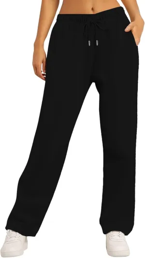 High Waisted Sweatpants for Women Baggy Lounge Bottoms High Waisted Solid Casual Joggers Pants Womens Trousers