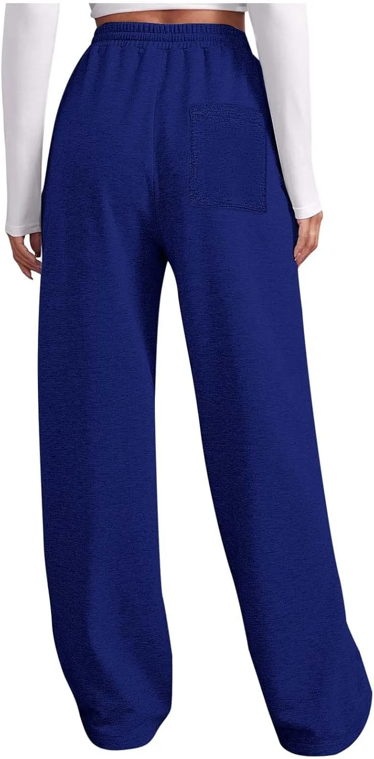 High Waisted Sweatpants for Women Baggy Lounge Bottoms High Waisted Solid Casual Joggers Pants Womens Trousers