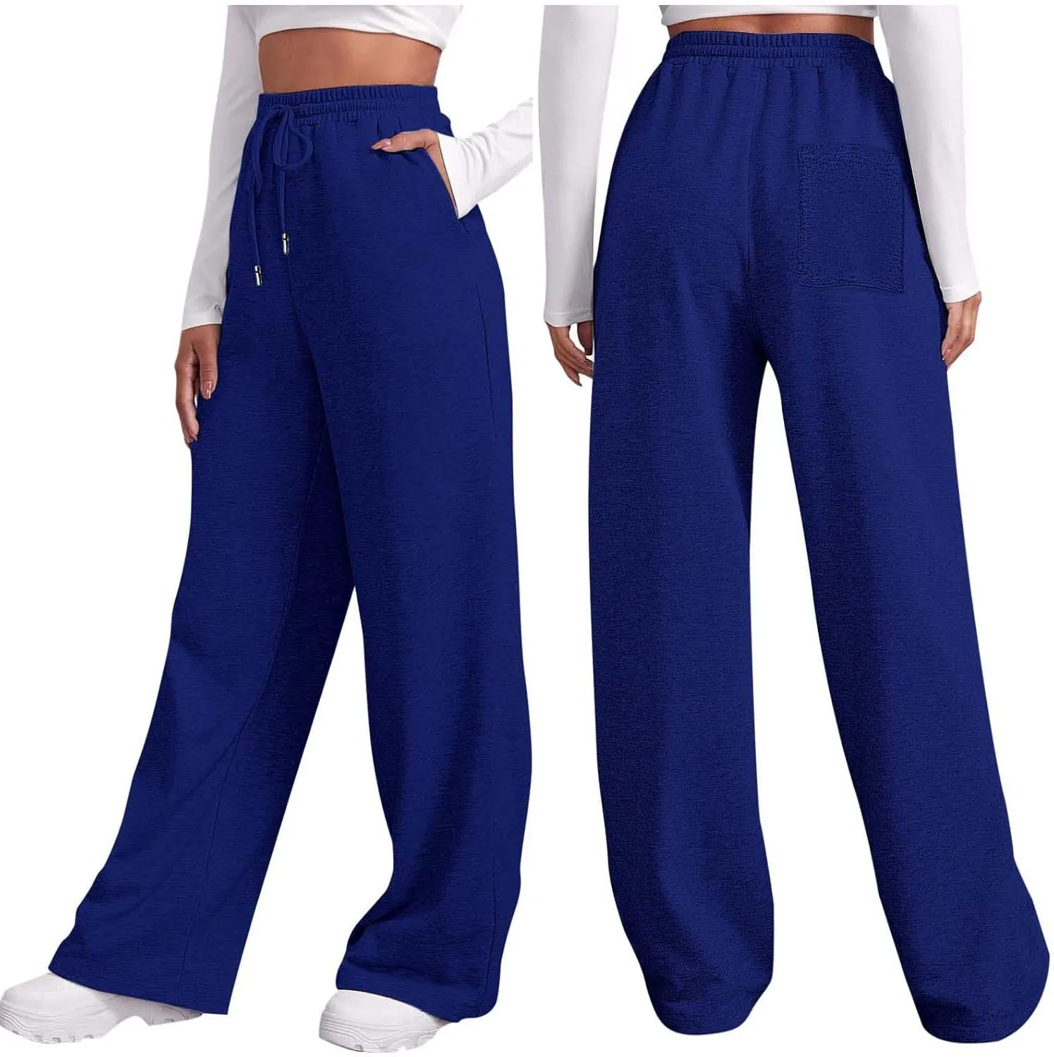 High Waisted Sweatpants for Women Baggy Lounge Bottoms High Waisted Solid Casual Joggers Pants Womens Trousers