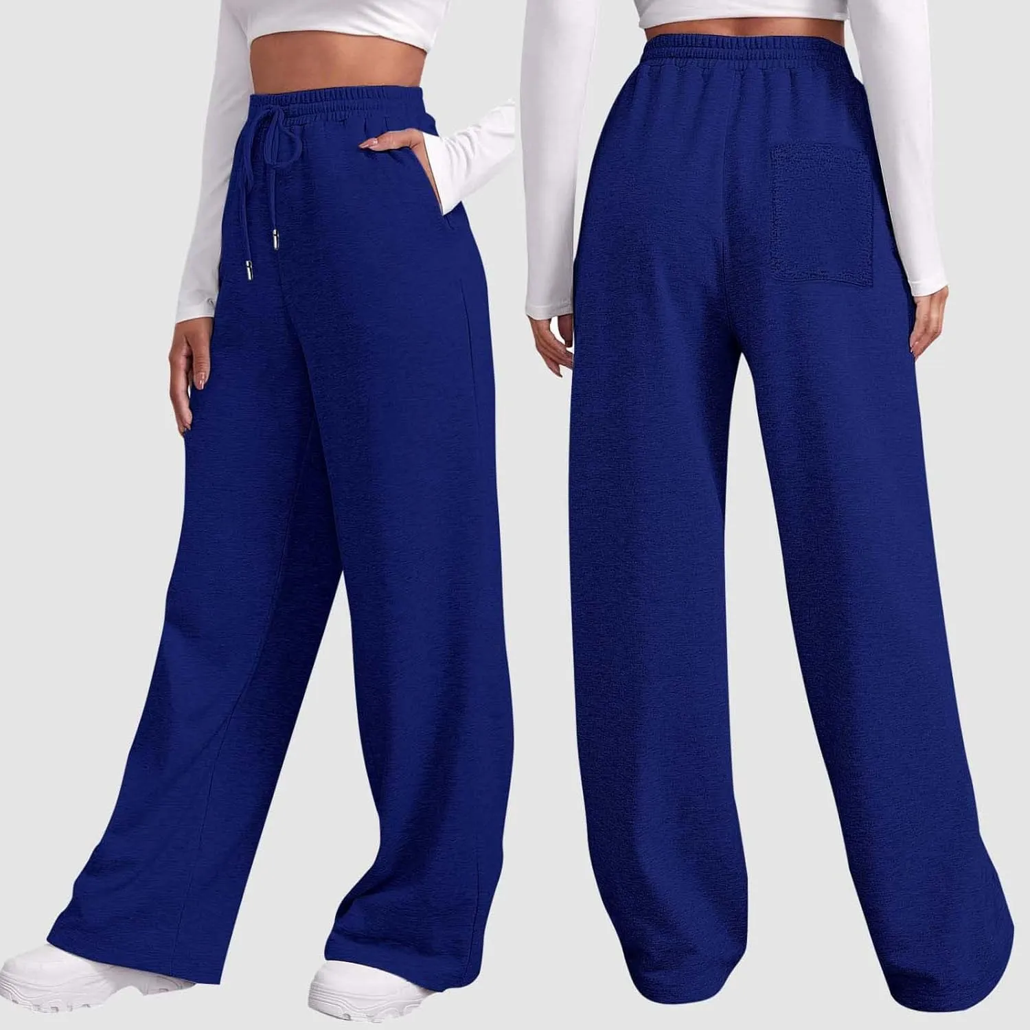 High Waisted Sweatpants for Women Baggy Lounge Bottoms High Waisted Solid Casual Joggers Pants Womens Trousers