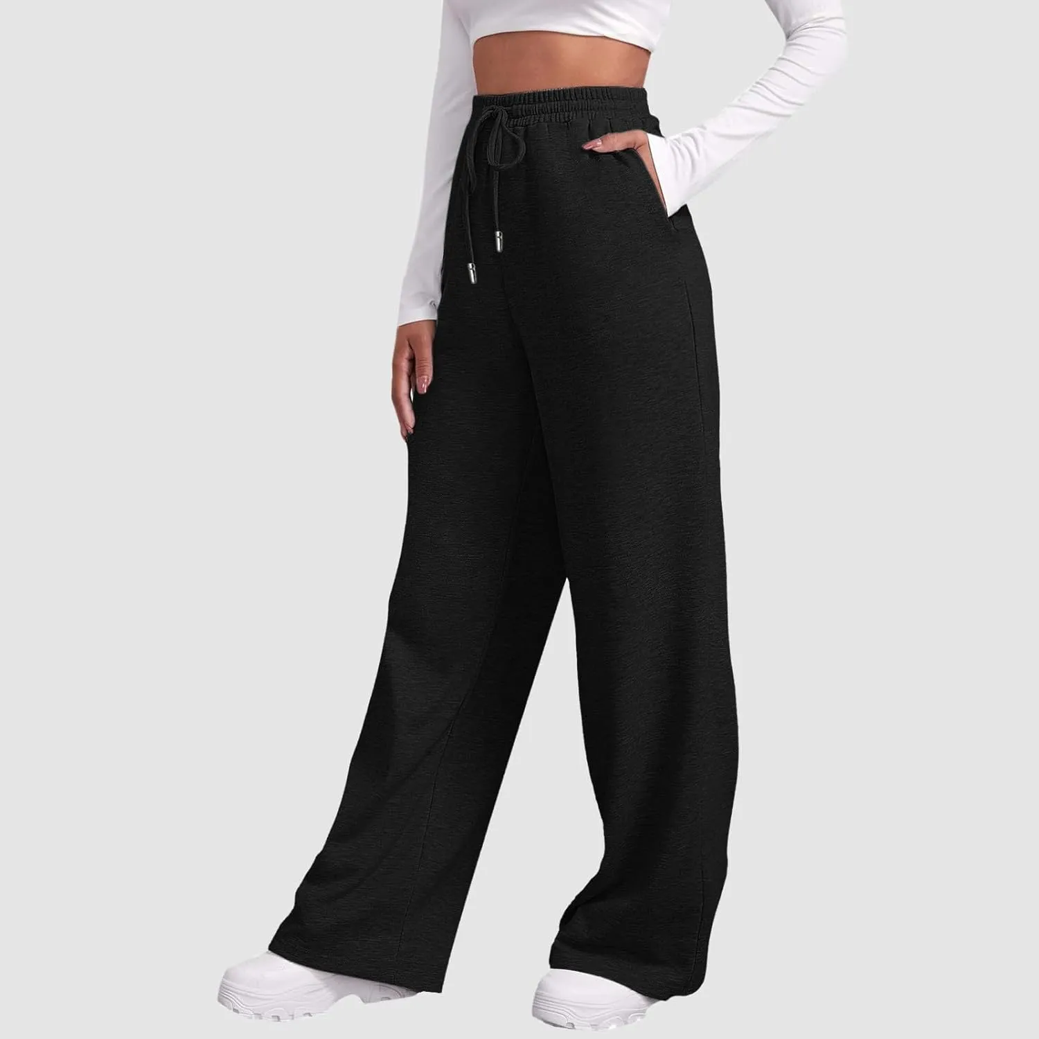 High Waisted Sweatpants for Women Baggy Lounge Bottoms High Waisted Solid Casual Joggers Pants Womens Trousers