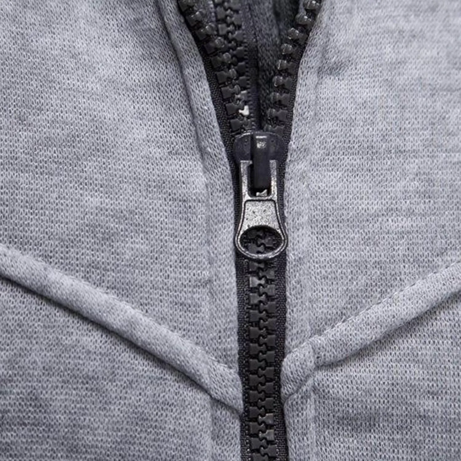 Hoodies For Men Casual Long Sleeve Zip Jacket Trendy Solid Color Coat Lightweight Drawstring Sport Outwear With Pocket