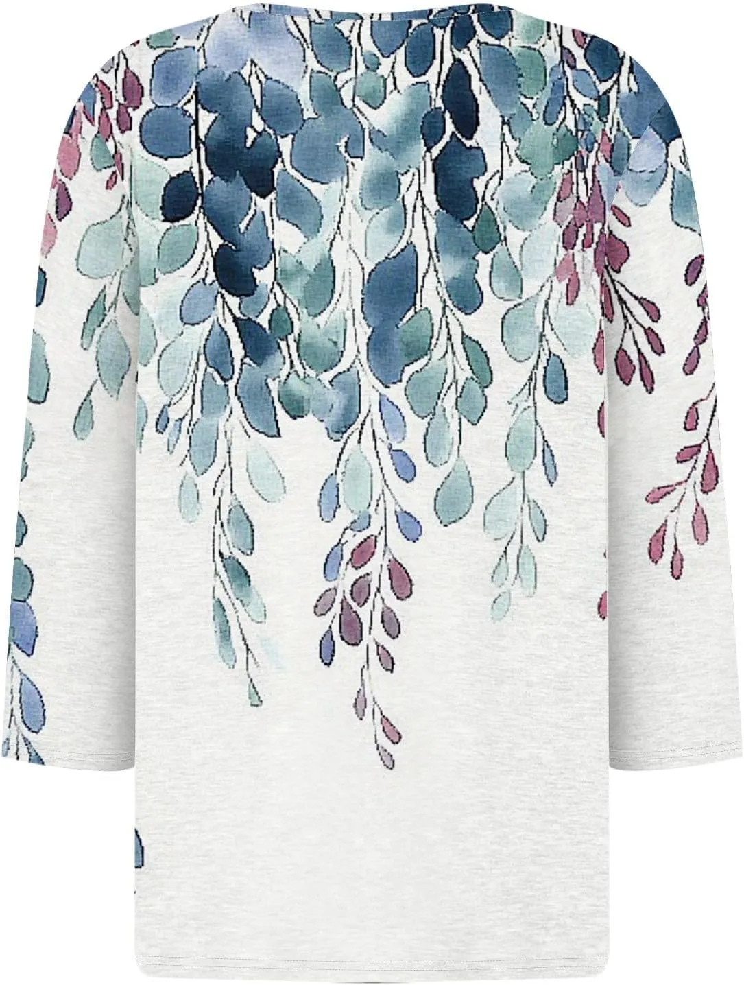 HXHYQKP 3/4 Sleeve Tops for Women V Neck Button Down Shirts Business Casual Outfit Basic Tees Summer Top 2025