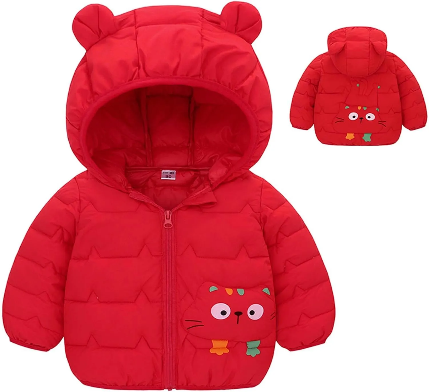 Kids Boys Girls Winter Puffer Jacket Hooded Kids Waterproof Packable Soft Coat Warm Thick Down Coats Outwear